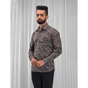 Chemise décontractée 100 % coton imprimée pour homme, motif floral à pois, manches longues, tissu Oxford/ODM, chemises habillées en popeline tendance - Product Image 5