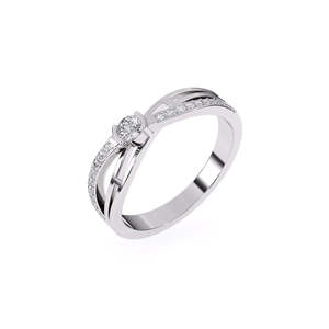 Anillo de Oro Neo Heritage con Diamante Cultivado en Laboratorio, Corte Redondo de 0.26 Ct, Estilo Antiguo |   En oro amarillo, blanco y rosa de 9 quilates - Product Image 2