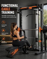 Máquina Smith Gantry para Fitness en Casa: Equipo de Entrenamiento Integral para Interiores con Polea Alta, Sentadillas y Press de Banca