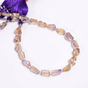 Perles de pierres précieuses en forme de pépite à facettes amétrine naturelle 6x7mm perles en vrac polies fantaisie pour la fabrication de bijoux à partir de grossiste - Product Image 4