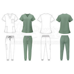 ชุดยูนิฟอร์มแพทย์ผ้าคอตตอน/โพลีเอสเตอร์คุณภาพดีไซน์ใหม่ สำหรับฝึกอบรม ตรวจจับเข็ม ตัดเย็บไร้รอยต่อ สำหรับผู้หญิง มีสินค้าในสต็อก - Product Image 3