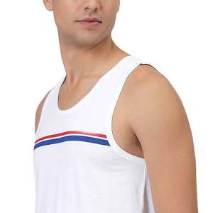 ฤดูร้อนขายส่งโลโก้ที่กําหนดเองพิมพ์ฟิตเนส GYM sporty man เสื้อยืดแขนกุดท็อปส์ผ้าฝ้าย 100% O-คอเสื้อกล้ามลายสําหรับชาย - Product Image 4