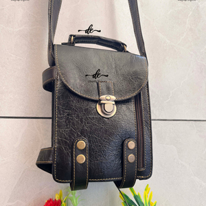 กระเป๋าถือหนังแท้ทำมือดีไซน์ใหม่กระเป๋าลำลองสีดำคลาสสิกกระเป๋าถือหนังมีสไตล์ - Product Image 2