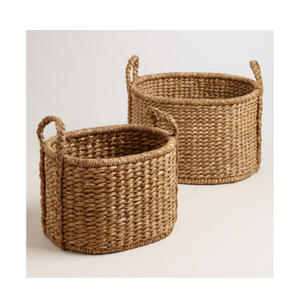 Panier de jacinthe Organisateur écologique fait à la main pour les essentiels de pique-nique et le transport en plein air du Vietnam - Product Image 2