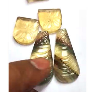 Fluorita Natural 15-30mm tallado pera rectángulo piedras 9600 Cts lote Iroc ventas alta calidad fluorita suelta piedra preciosa tallada de lujo - Product Image 4