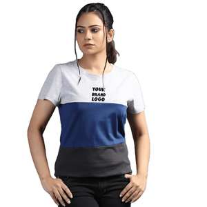 Venta al por mayor 2024 de manga corta señoras camisetas de buena calidad liso en blanco cuello redondo verano desgaste mujeres camiseta para la venta servicio OEM - Product Image 5