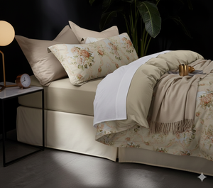 Juego de Sábanas de Hotel de 4 Piezas con Estampado Blanco Nieve Premium, Sábana Ajustable/Plana, 2 Fundas de Almohada, Microfibra de 400 Hilos, Ropa de Cama de Lujo para Toda Temporada - Product Image 3