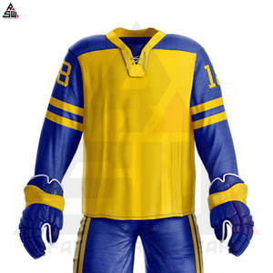 Meilleure vente uniforme de hockey sur glace unisexe nouveau design logo personnalisé ensembles de vente en gros Grand Power Industries 100% polyester séchage rapide - Product Image 2