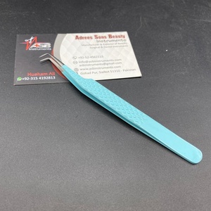 Pinzas profesionales de Extensión de pestañas de acero inoxidable sostenible de 90 grados, herramienta de Punta puntiaguda para extensiones de pestañas, Etiqueta Privada - Product Image 5