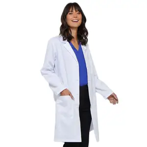 Frauen weißer Mantel für Ärzte Medizinische Langarm bluse Geeignet für weibliche Labor kittel