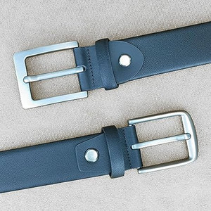 Ceinture décontractée pour homme de marque supérieure, en cuir de vachette véritable, boucle en alliage, design professionnel solide, couleur et logo personnalisables, haute qualité - Product Image 4
