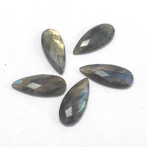 Alta calidad 5 uds labradorita gris Natural 19,5x8,5mm pera Rosecut piedras preciosas sueltas 21,15 Cts Iroc ventas US $9,67 - Product Image 4