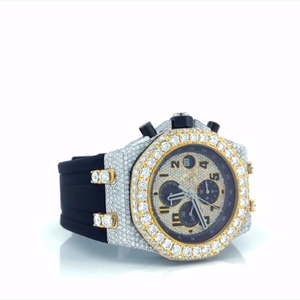 Montre en moissanite de qualité supérieure à prix d'usine, montre en moissanite DEF sertie de diamants - Product Image 2