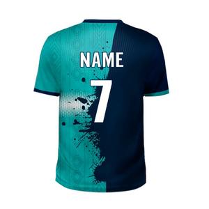 Camiseta de fútbol con sublimación degradada personalizada, Multicolor camiseta de poliéster, ropa deportiva en blanco, ropa informal de Fitness para hombres, OEM - Product Image 4