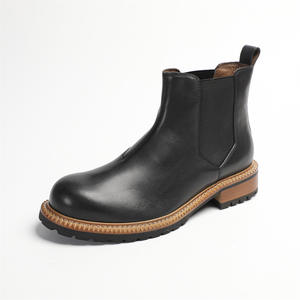 รองเท้าบูทหนังลูกวัวคุณภาพสูงแบบ Brogue พร้อมดีเทลเจาะรูและพื้นรองเท้าระบายอากาศสำหรับรองเท้าบูทธุรกิจ - Product Image 4