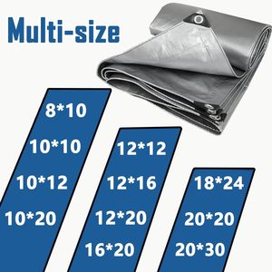 Bâche en polyester argentée résistante, imperméable et durable pour le jardinage, les véhicules et les équipements - Product Image 4