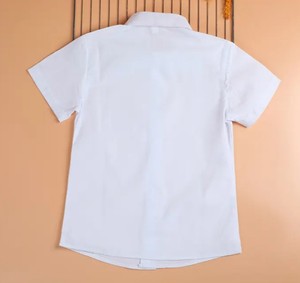 Vente en gros d'uniformes scolaires pour enfants Chemise à manches courtes School Boys Girls White Dress Shirt for Summer - Product Image 3