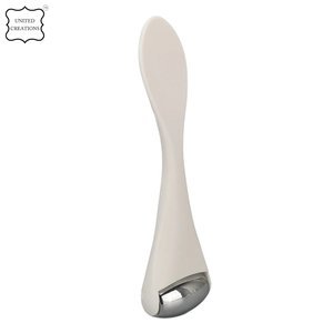 Rodillo facial de acero inoxidable de alta calidad, masajeador Facial antienvejecimiento, mango de plástico, rodillo de Metal Gua Sha para masaje de arrugas - Product Image 3