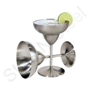 Luxury Champagne Glass for Bar Party Wedding Stainless Steel Martini Glass with Silver Color <b>Wine</b> Glass <b>Goblet</b> - Product Image 1