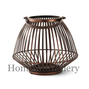 โคมไฟหวายทำจากไม้ไผ่ทำมือสไตล์วินเทจตกแต่งสวนโลหะสไตล์วินเทจ - Product Image 1