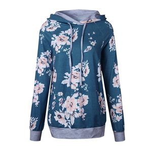Casual Otoño Invierno negro contraste Color manga larga mujeres señoras pulóver Sudadera con capucha corta para mujeres Crop Hoodies sudaderas Tops - Product Image 1