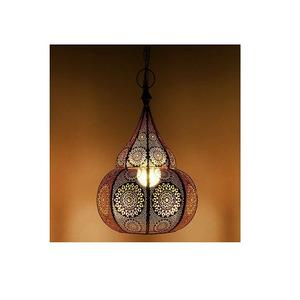 Lanternes décoratives de vacances de Pâques fer enduit de poudre d'or bougeoir en métal lanterne suspendue portable modèle 15099 - Product Image 5