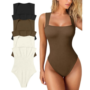 Body sexy pour femme sans manches, haute qualité, effet ventre plat, sans couture, en dentelle, style activewear, streetwear, moulant, décontracté - Product Image 4