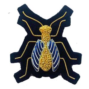 High Quality Pub Chair <b>Pin</b> Bullion Wire Hand Embroidery <b>Brooch</b> Badges with Magnet Attachment for Fashion Jackets - Product Image 6