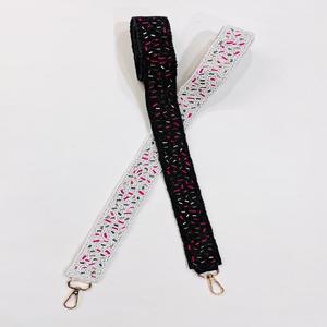 Ap Curated Couture New 2026 Collection Bright Contrasting Handmade Women Bag Straps Personalized Beaded Stripe Sprinkle Stone - Product Image 6