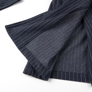 Striped print long sleeve sashes solid color casual fashion trench coat jacket for women with <b>scarf</b> - Product Image 5