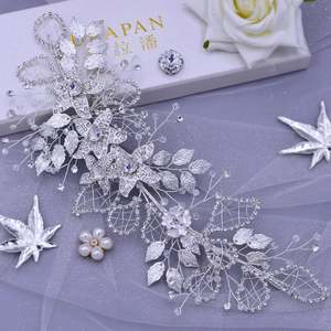 Bridella BHP282-S Bandeau en argent doux et soyeux avec strass et perles pour mariages, bals et événements formels, ajustement confortable - Product Image 5