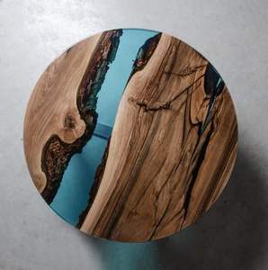 SMART TABLE RESIN and <b>WOODEN</b> ANGEL HANDMADE CUSTOMIZABLE MODERN ART HOME & RESTAURANT DINING TABLE - Product Image 6