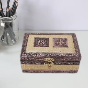 Handcrafted <b>Vintage</b> Meenakari Jewelry <b>Box</b> Rectangle Storage for Rings Bangles Pendants and Bracelets with Custom Logo - Product Image 1