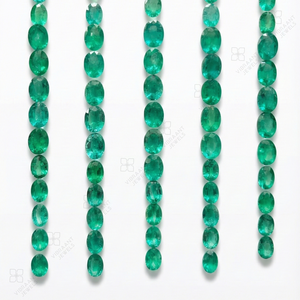 Esmeraldas Zambianas Naturales de 7×5 mm, Piedras de Esmeralda Verdes Ovaladas Genuinas para la Fabricación de Joyas, Piedras Preciosas Sueltas 100% Naturales - Product Image 2