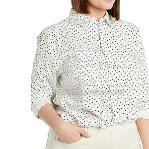 เสื้อเชิ้ตผู้หญิงสีพื้น แขนยาว ติดกระดุม เสื้อทำงานแบบเป็นทางการ เสื้อเชิ้ตผู้หญิงแบบคลาสสิก ติดกระดุม แขนยาว - Product Image 5