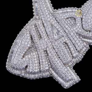 High Quality Custom Styles <b>Letter</b> Pendant <b>Silver</b> 925 Moissanite Iced Out Name Pendant <b>Necklace</b> for Men Hip Hop Jewelry Gifts - Product Image 4