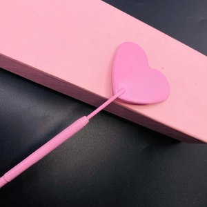 Custom Baby Pink <b>Nude</b> Coated Single-Sided Heart Shape Makeup Mirror with Private Logo for Eyelash Extension - Product Image 3