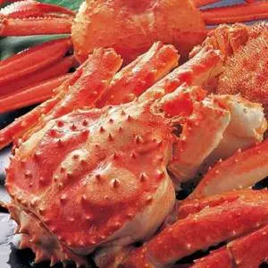 100% Natural Live Crab - Red King Crab Berbulu-Muscle Round Telur