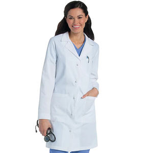 Precio barato Unisex tejido blanco médico Hospital laboratorio uniformes Doctor's Coat enfermera blanco laboratorio bata de manga completa - Product Image 5