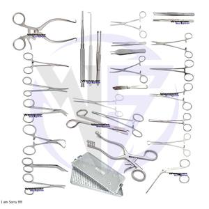 Ensemble d'instruments de chirurgie cardiaque de qualité supérieure Kit complet de chirurgie cardiovasculaire, thoracique et vasculaire | Comprend un porte-aiguille - Product Image 1