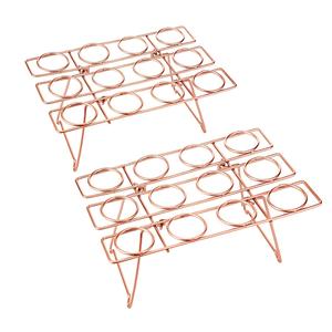 Ensemble de deux supports à crème glacée en métal fini or rose Excellente qualité Porte-crème glacée fait à la main Porte-crème glacée en gros - Product Image 1