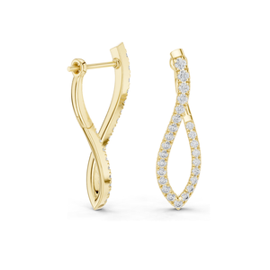 Boucles d'oreilles en diamant de laboratoire 0,788 CT pour femmes, clarté VVS-VS EF, or 18 carats, 14 carats, 10 carats et argent 925, or rose, or jaune, or blanc - Product Image 6