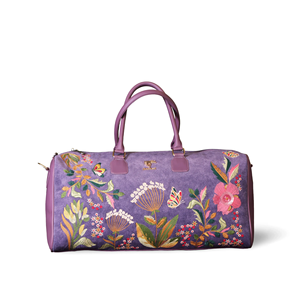 Bolsa de Viaje de Piel Vegana Priglob Exim para Mujer, Color Morado, Gran Capacidad, Cierre de Cremallera Premium, Poliéster - Product Image 1