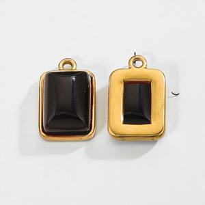 Pendentif à breloque en pierre précieuse onyx noir rectangle chrétien Offre Spéciale-Collier en argent sterling 925 - Product Image 1