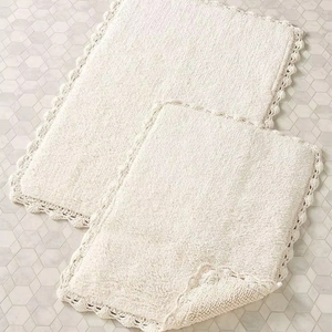 Alfombrillas de baño de algodón 100% con encaje antideslizante, la mejor calidad disponible en todos los tamaños y productos de baño hechos a mano personalizados, azulejos - Product Image 1