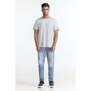 Camiseta de Algodón 100% con Borde Enrollado, 300 GSM, Lavado Ácido, Tejido de Punto, Ajustada, Diseño Liso, Uso Casual, Ecológica, para Hombre, OEM ODM - Product Image 1