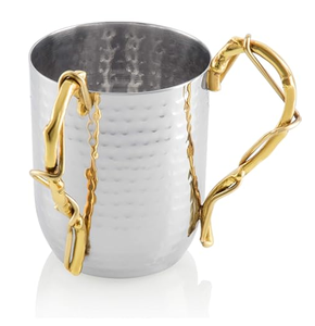 Tasse à laver en acier inoxydable Tasse à bière de qualité supérieure à double poignée de taille moyenne Prix le plus bas - Product Image 5