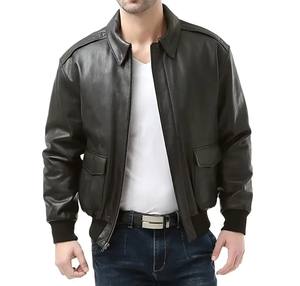 Vestes en cuir pour hommes personnalisées de haute qualité, élégantes et fiables pour des réglages décontractés, veste sur mesure pour hommes - Product Image 5
