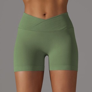 Pantalones de entrenamiento de cintura alta más vendidos, pantalones cortos deportivos sin costuras en forma de V para mujer, pantalones cortos deportivos para mujer - Product Image 2