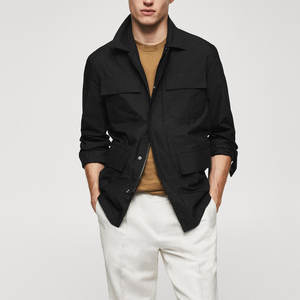 แจ็คเก็ตผู้ชายผ้าฝ้าย 100% จากโรงงานโดยตรง บริการ OEM รับผลิตตามแบบ สไตล์ไฮสตรีท คุณภาพสูง ผ้าแคนวาส สำหรับฤดูหนาว ราคาส่งถูก - Product Image 1